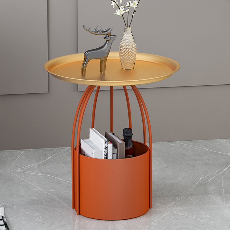 Mid-Century Modern Pedestal Coffee Table Iron Coffee Cocktail Table for Home