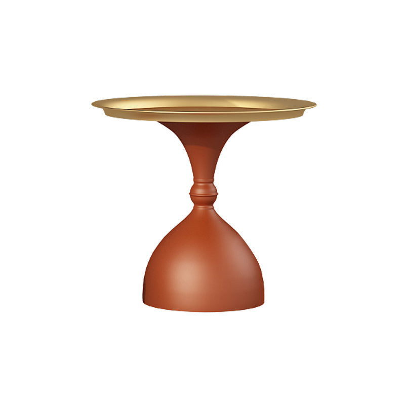 Mid-Century Modern Iron Coffee Cocktail Table Pedestal Cocktail Table for Living Room