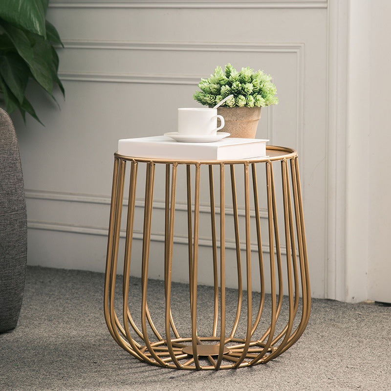 Mid-Century Modern 2 Piece Bunching Tables with Iron Tray Top