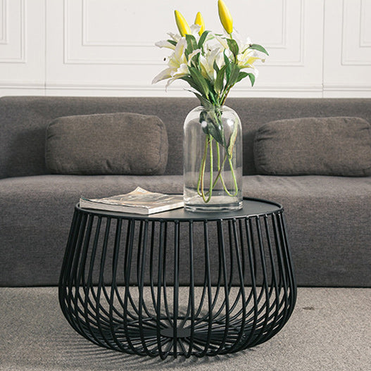 Mid-Century Modern 2 Piece Bunching Tables with Iron Tray Top