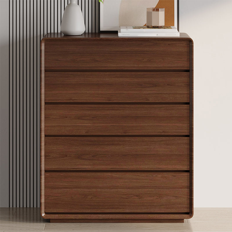 Modern Brown Wood Cabinet Water Resistant Side Cabinet with Drawer