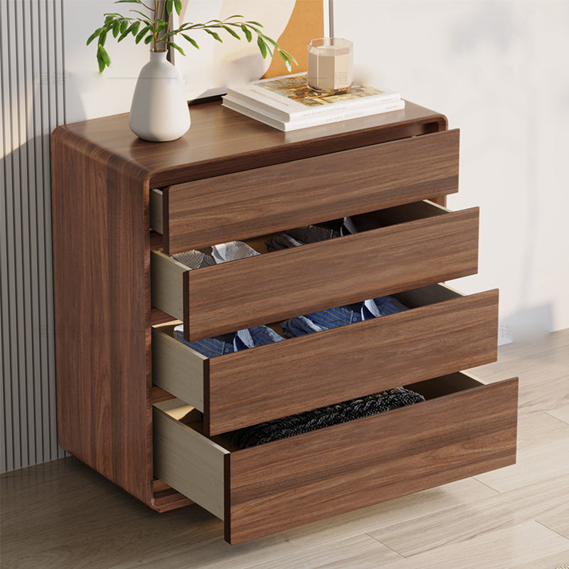 Modern Brown Wood Cabinet Water Resistant Side Cabinet with Drawer