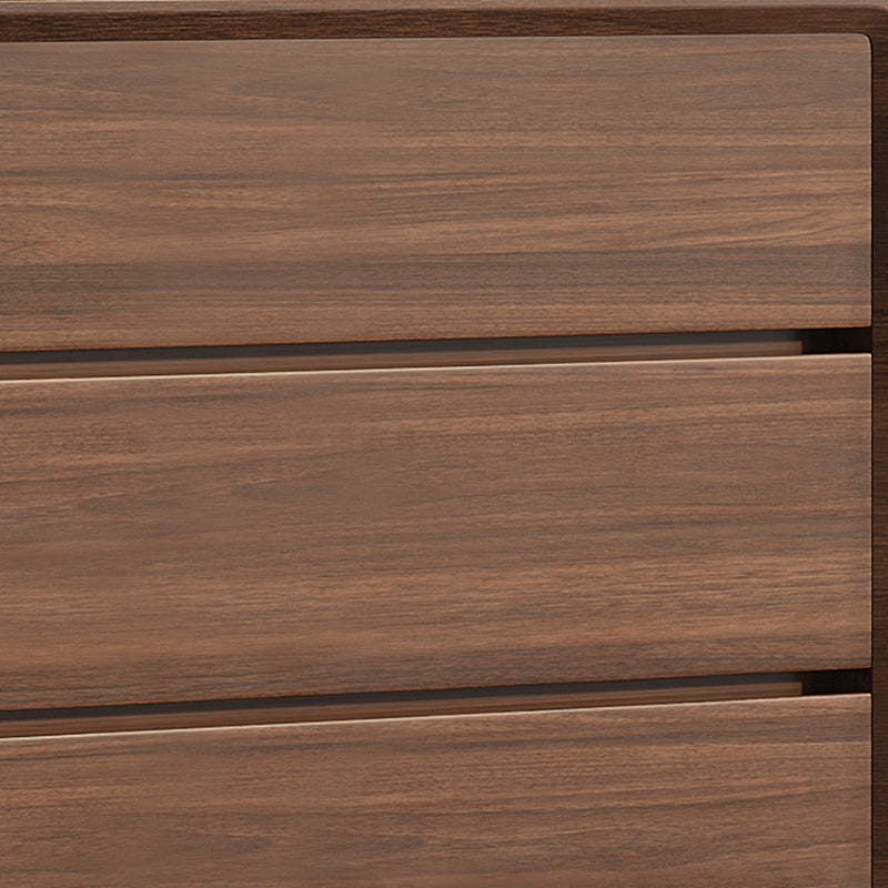 Modern Brown Wood Cabinet Water Resistant Side Cabinet with Drawer