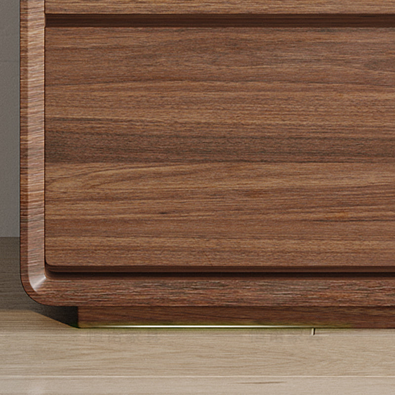 Modern Brown Wood Cabinet Water Resistant Side Cabinet with Drawer