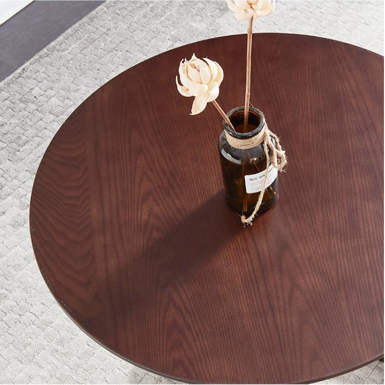 Solid Wood Round Top Side Table 23.6 " Tall 3 Legs End Table