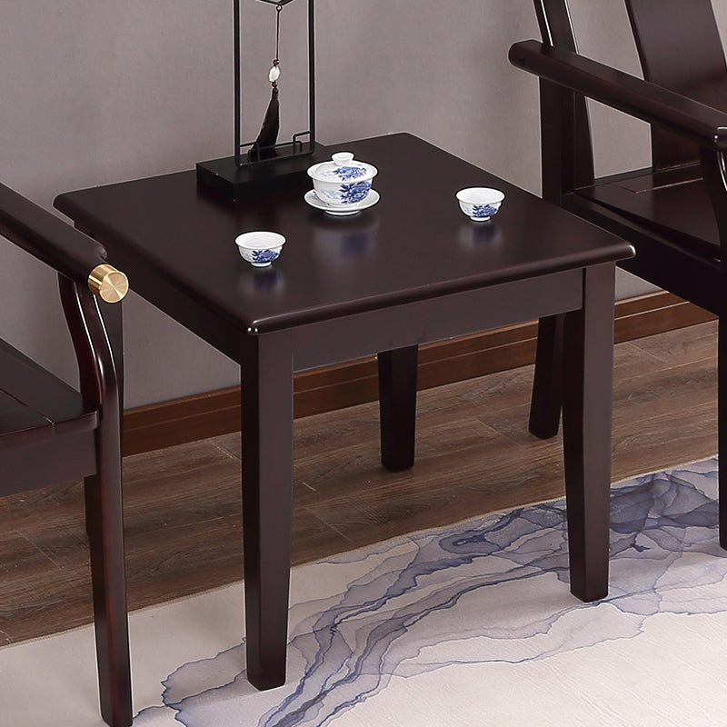 Solid Wood Square Top Side Table 23.6" Tall 4 Legs End Table