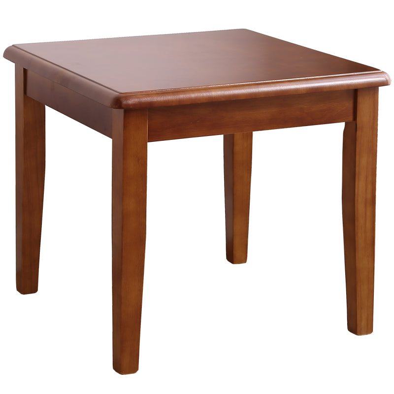 Solid Wood Square Top Side Table 23.6" Tall 4 Legs End Table