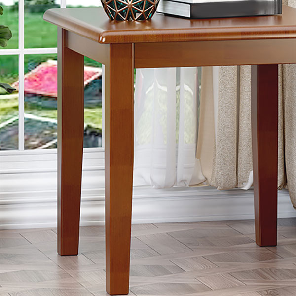 Solid Wood Square Top Side Table 23.6" Tall 4 Legs End Table