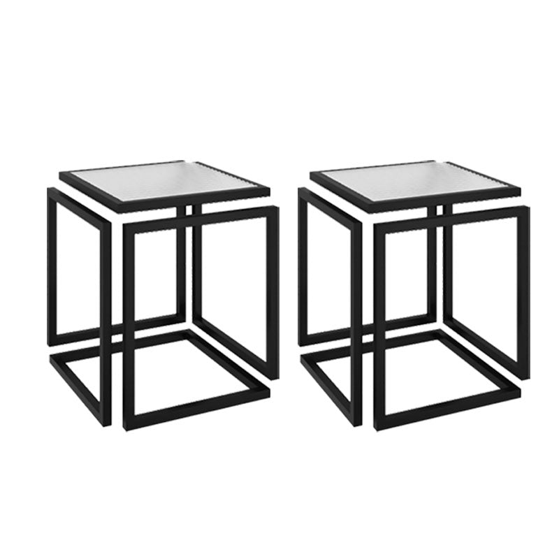 17.72" Tall Contemporary Style Side End Table Metal Frame Sofa Side Accent Table