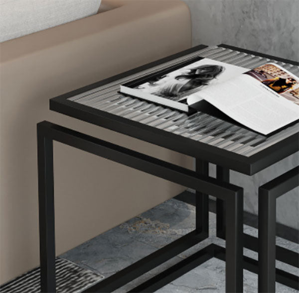 17.72" Tall Contemporary Style Side End Table Metal Frame Sofa Side Accent Table