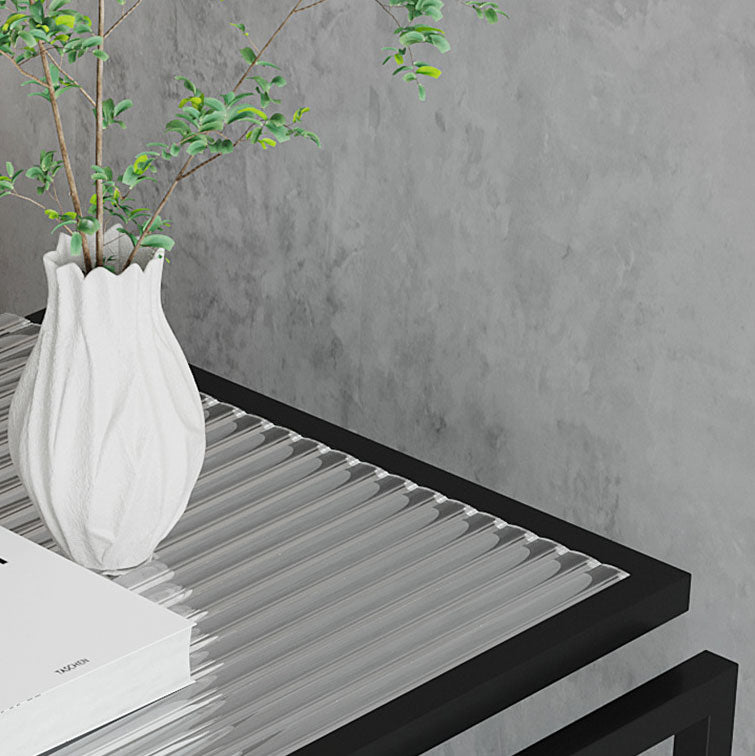 17.72" Tall Contemporary Style Side End Table Metal Frame Sofa Side Accent Table