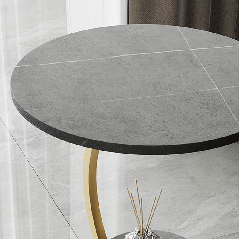 Abstract Round End Table Minimalist Side End Table for Living Room