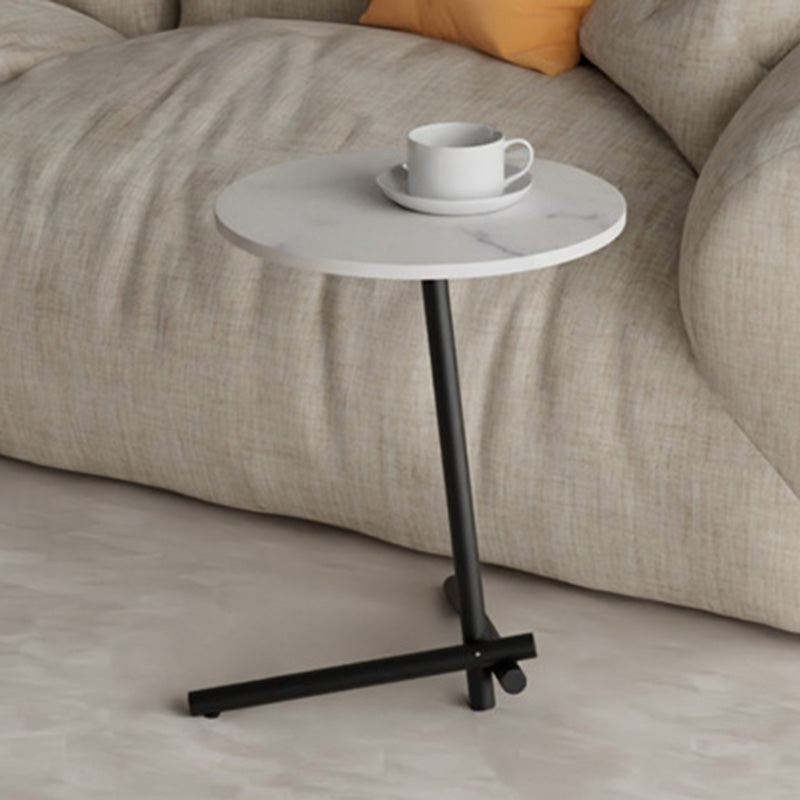Pedestal Round End Table Minimalist Side End Table for Living Room