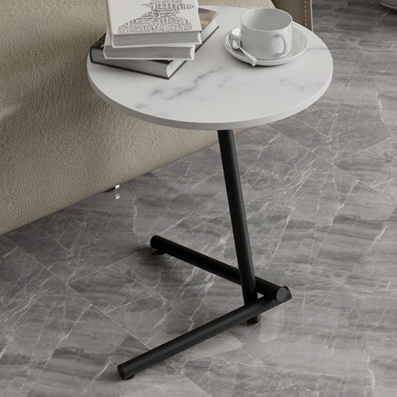Pedestal Round End Table Minimalist Side End Table for Living Room