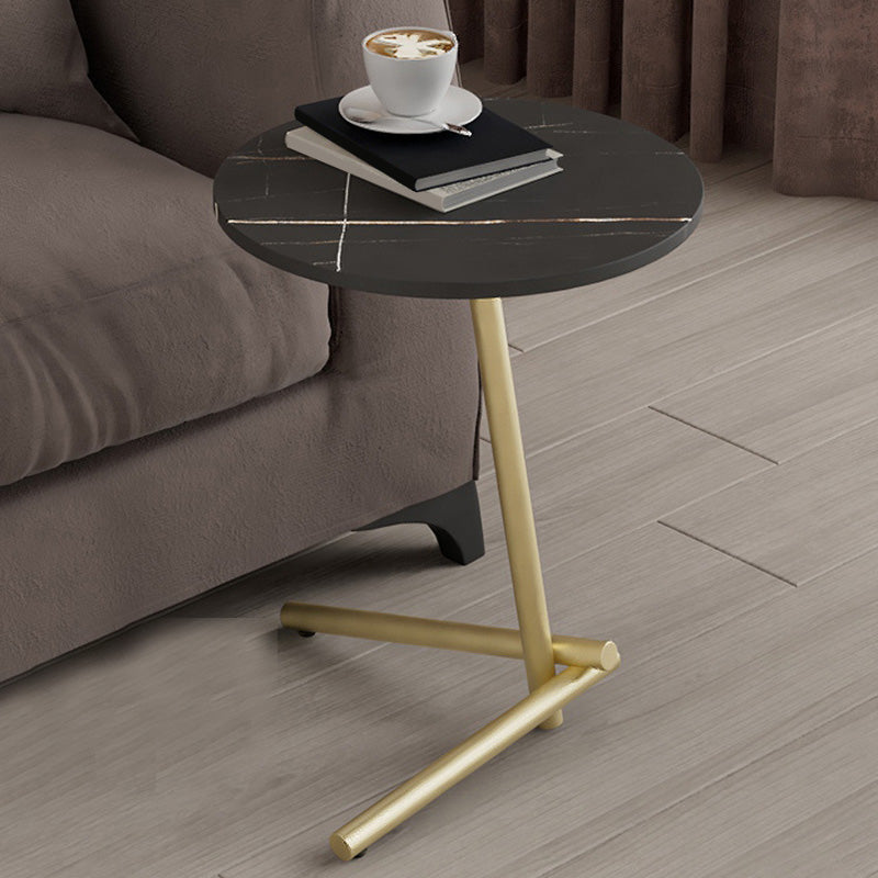 Pedestal Round End Table Minimalist Side End Table for Living Room
