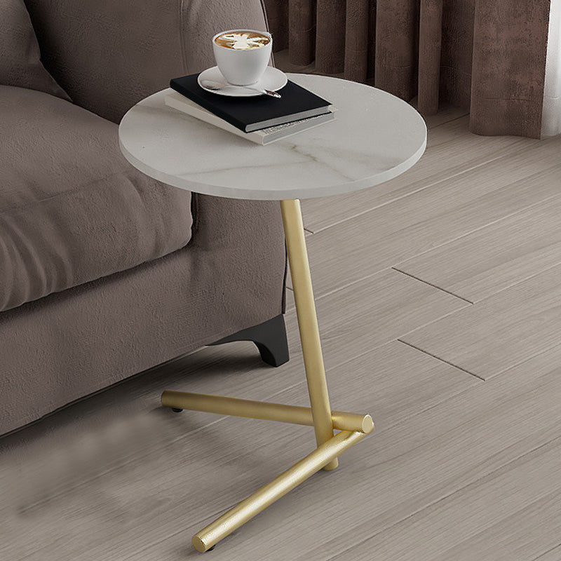 Pedestal Round End Table Minimalist Side End Table for Living Room