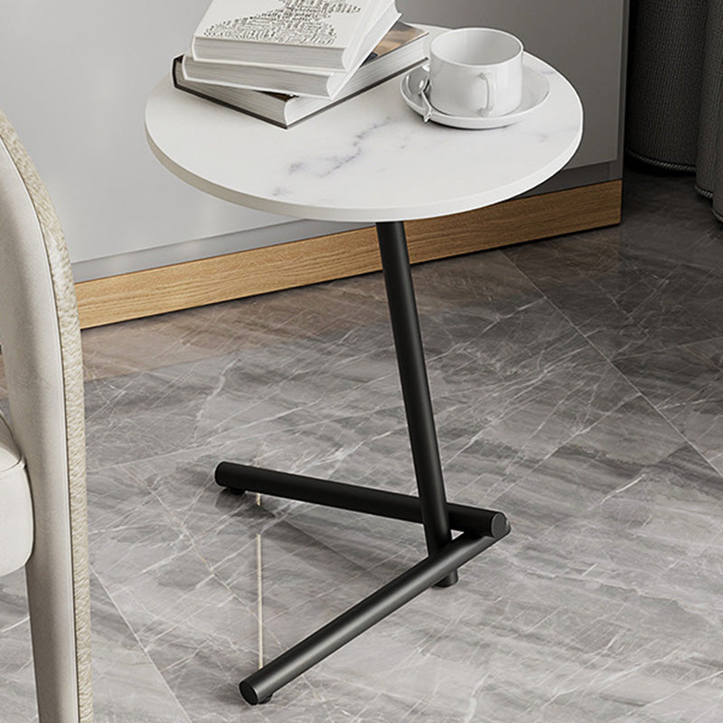 Pedestal Round End Table Minimalist Side End Table for Living Room