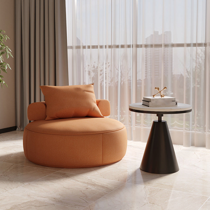 Nordic with Pillow Bonded Leather Armless Pillow Back Parsons Chair