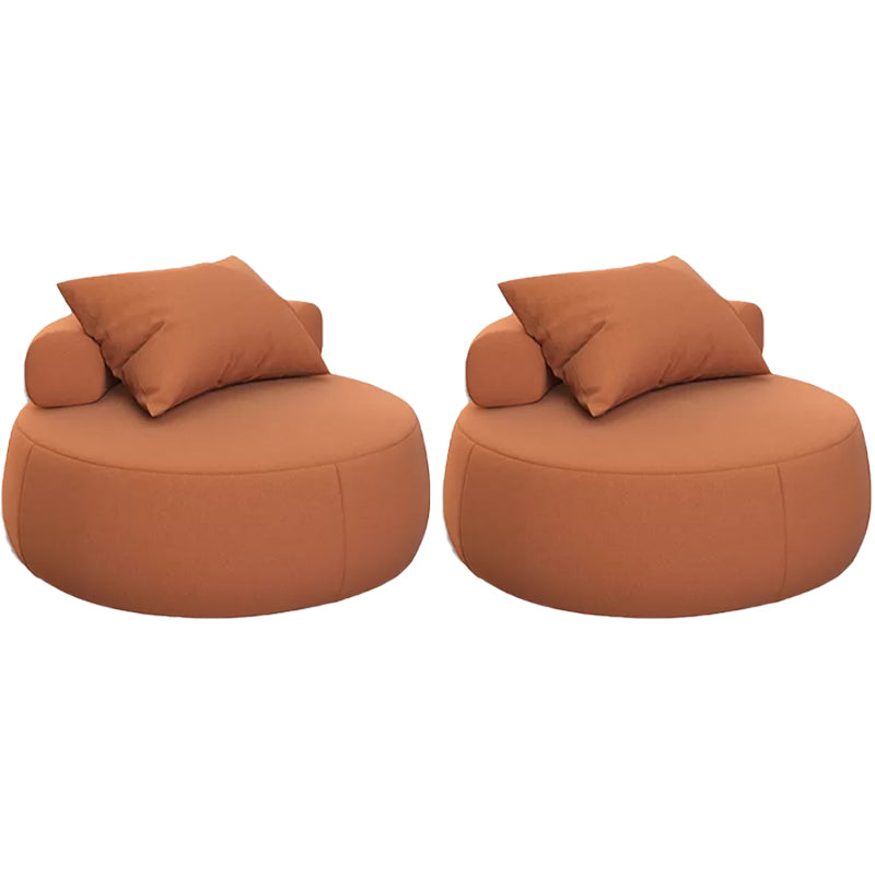 Nordic with Pillow Bonded Leather Armless Pillow Back Parsons Chair