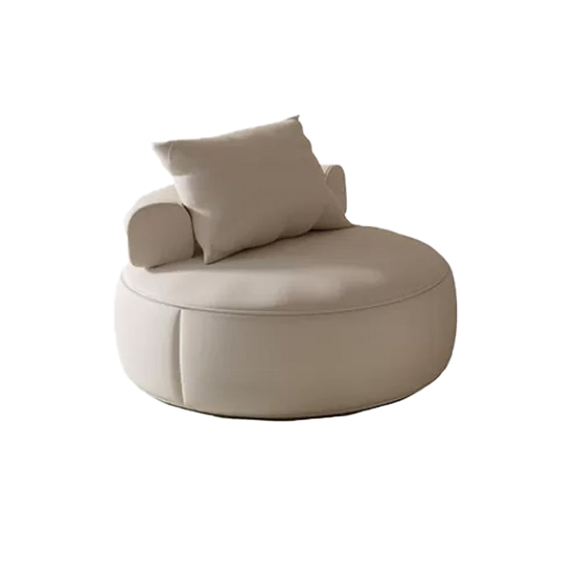 Nordic with Pillow Bonded Leather Armless Pillow Back Parsons Chair