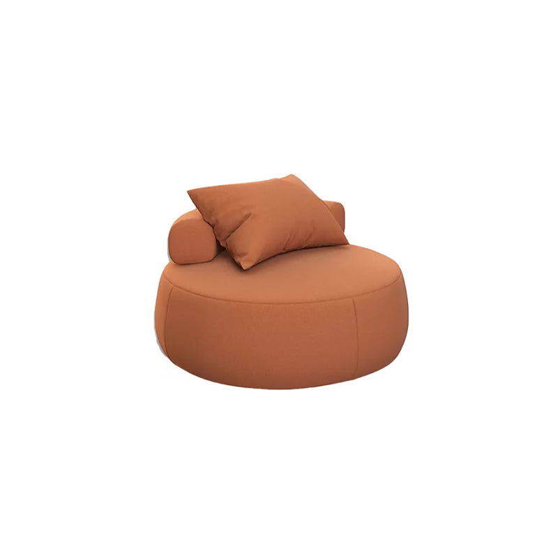 Nordic with Pillow Bonded Leather Armless Pillow Back Parsons Chair