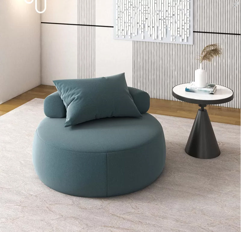 Nordic with Pillow Bonded Leather Armless Pillow Back Parsons Chair