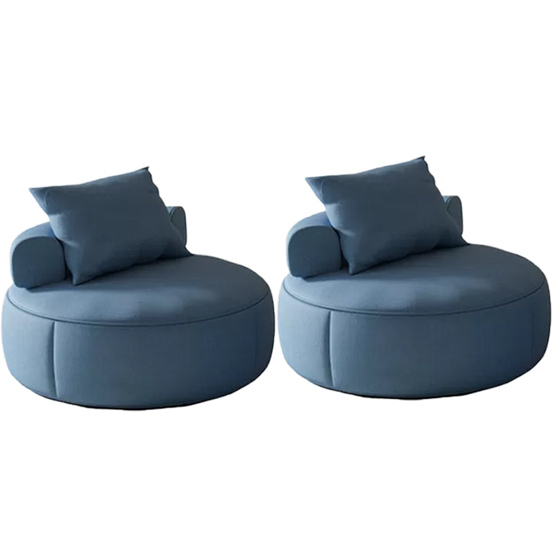 Nordic with Pillow Bonded Leather Armless Pillow Back Parsons Chair