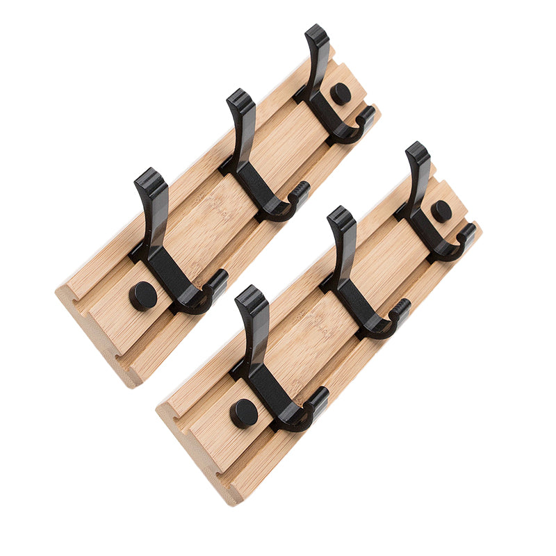Modern Coat Rack Wall-Mounted with Hooks and Backed Wood Frame Entryway Kit