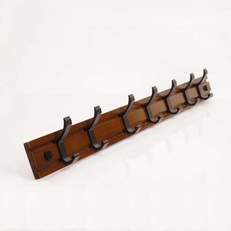 Modern Coat Rack Wall-Mounted with Hooks and Backed Wood Frame Entryway Kit