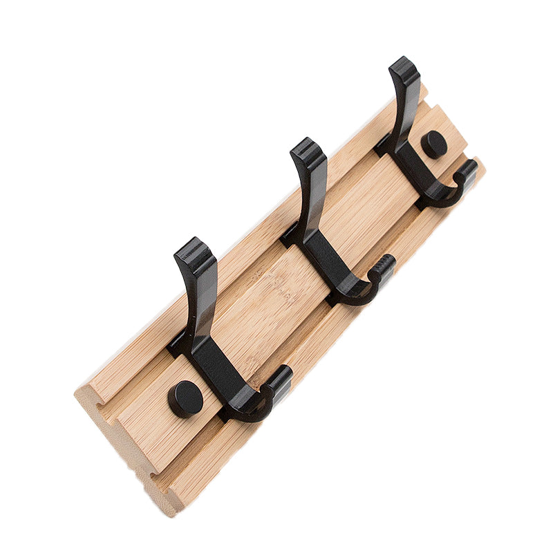 Modern Coat Rack Wall-Mounted with Hooks and Backed Wood Frame Entryway Kit