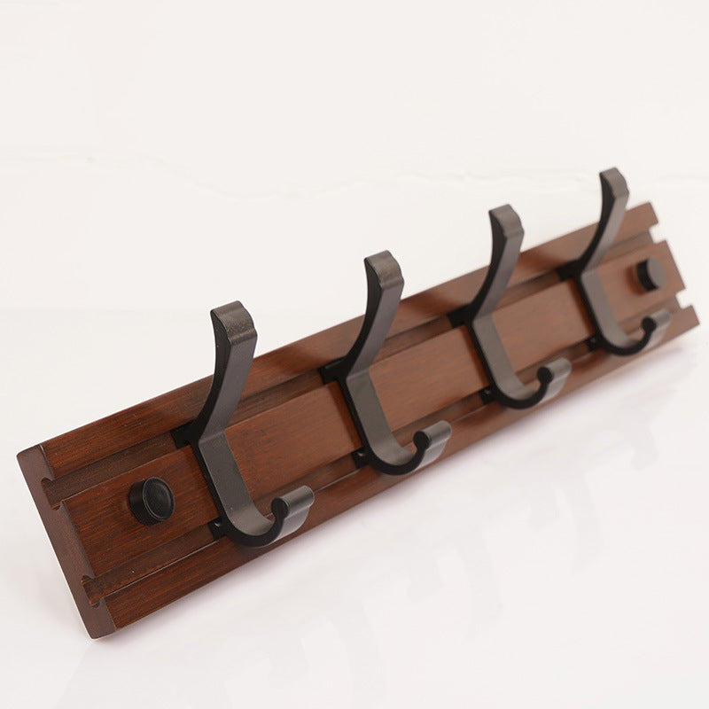 Modern Coat Rack Wall-Mounted with Hooks and Backed Wood Frame Entryway Kit