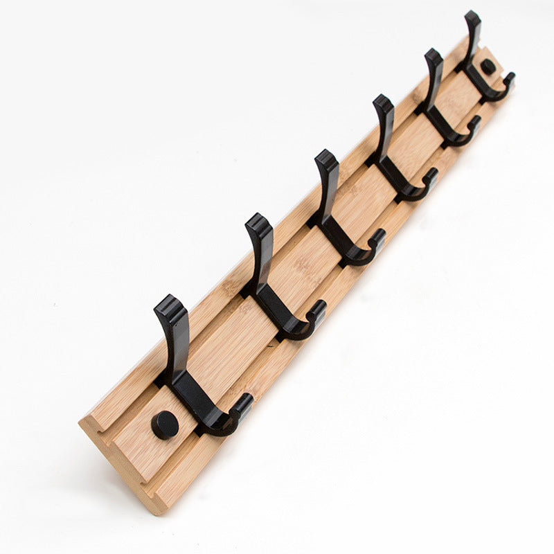 Modern Coat Rack Wall-Mounted with Hooks and Backed Wood Frame Entryway Kit