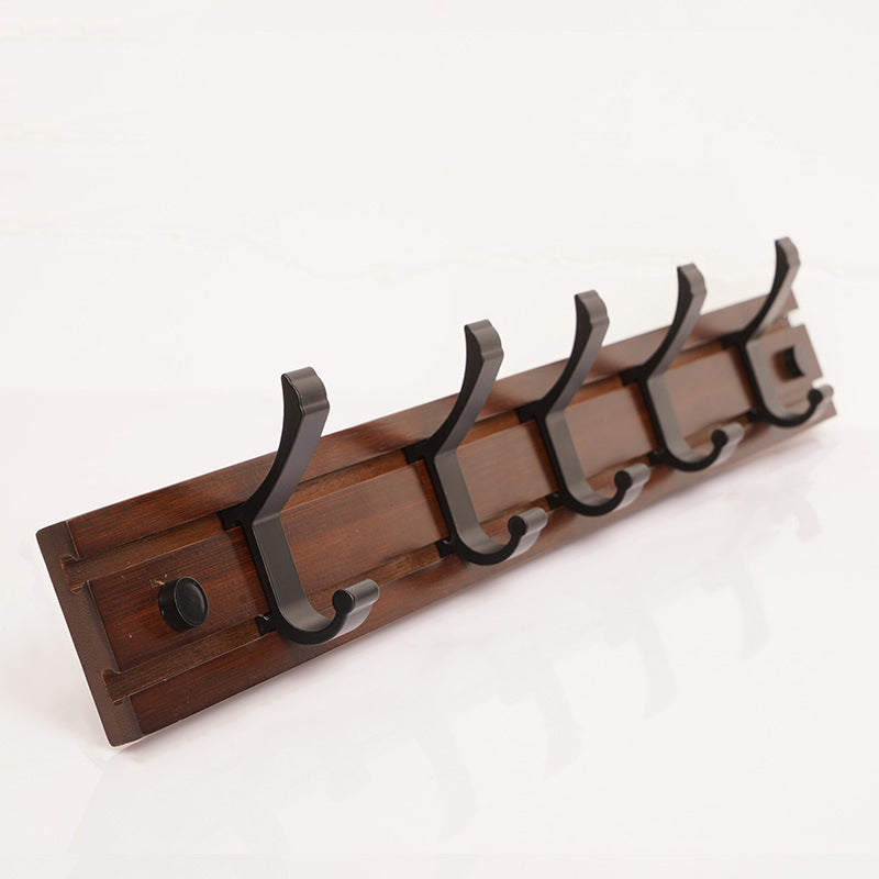 Modern Coat Rack Wall-Mounted with Hooks and Backed Wood Frame Entryway Kit