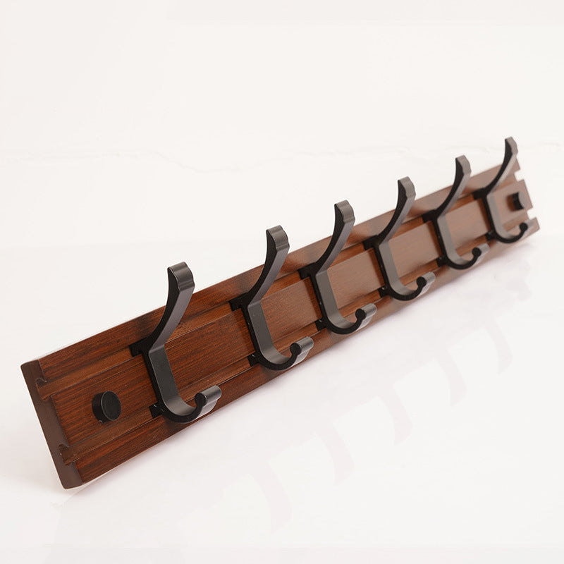 Modern Coat Rack Wall-Mounted with Hooks and Backed Wood Frame Entryway Kit