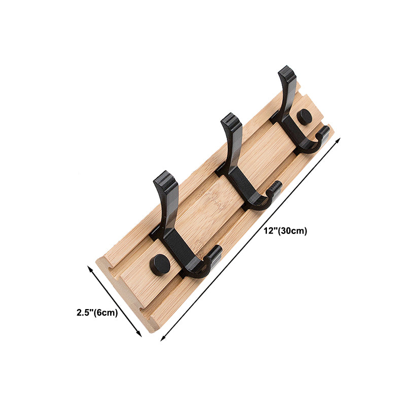 Modern Coat Rack Wall-Mounted with Hooks and Backed Wood Frame Entryway Kit