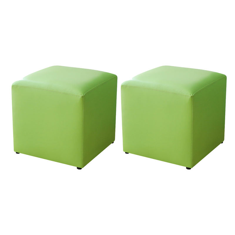 Modern Pure Color Cube Sqaure Faux Leather Cube for Living Room