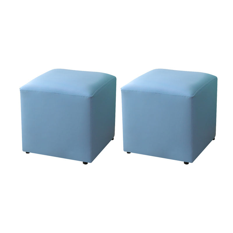 Modern Pure Color Cube Sqaure Faux Leather Cube for Living Room
