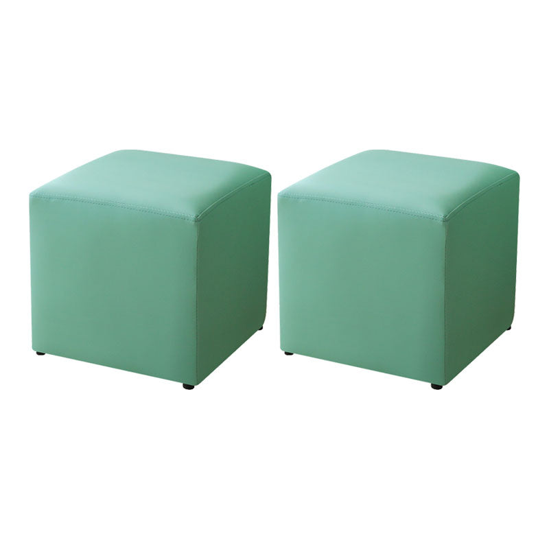 Modern Pure Color Cube Sqaure Faux Leather Cube for Living Room