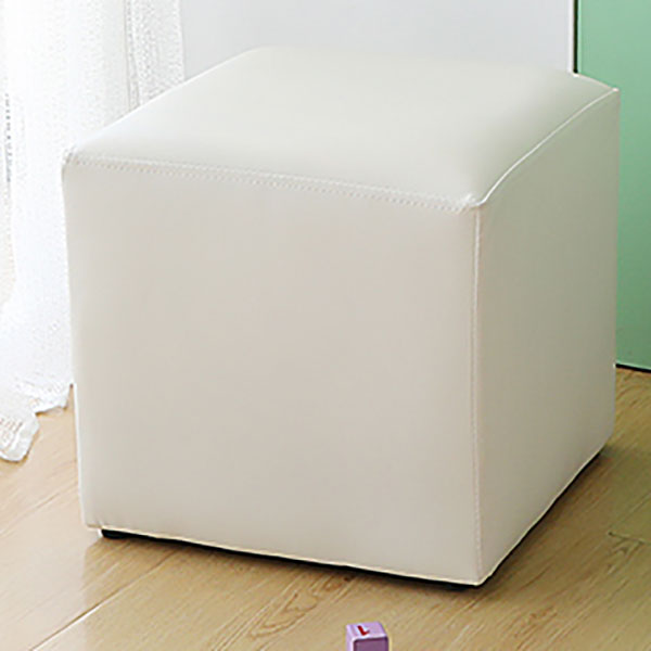 Modern Pure Color Cube Sqaure Faux Leather Cube for Living Room