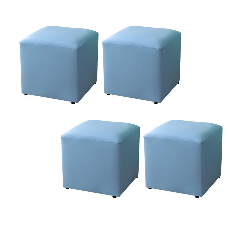 Modern Pure Color Cube Sqaure Faux Leather Cube for Living Room
