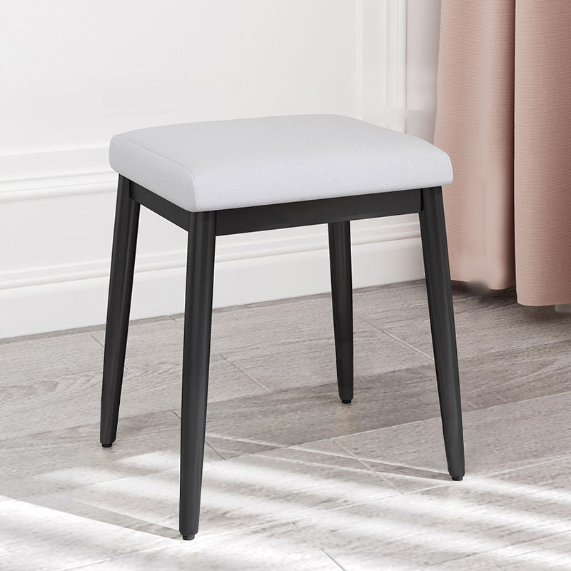 Modern Grey Standard Leather Solid Color Rectangle Indoor Standard