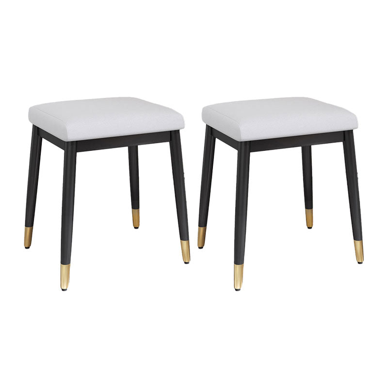 Modern Grey Standard Leather Solid Color Rectangle Indoor Standard