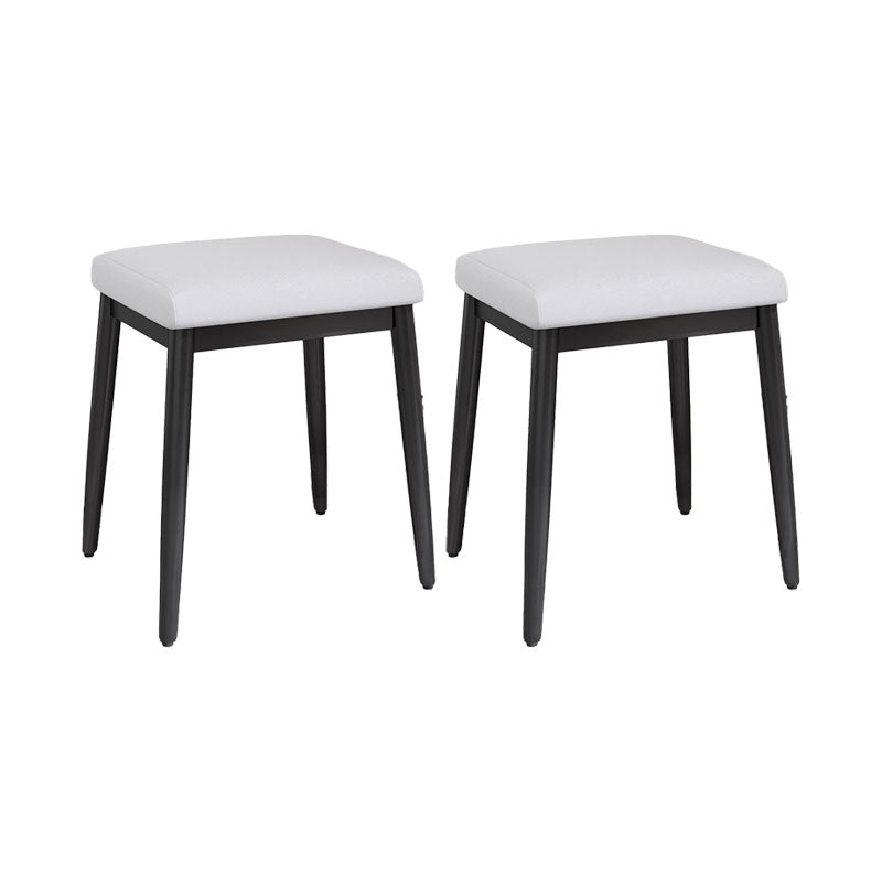 Modern Grey Standard Leather Solid Color Rectangle Indoor Standard