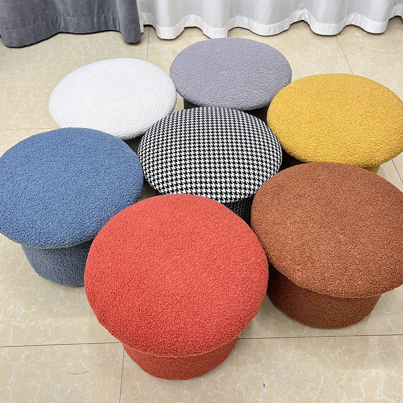 Modern Velvet Pouf Plain Specialty Water Resistant Chair Ottoman