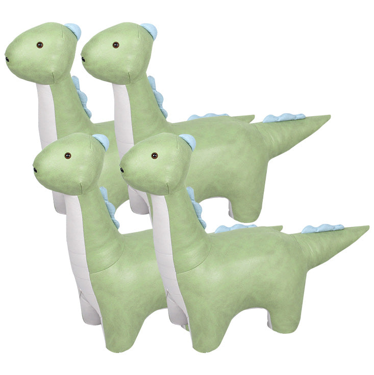 Modern Velvet Pouf Chair Contrast Color Dinosaurs Shape Water Resistant Chair Ottoman