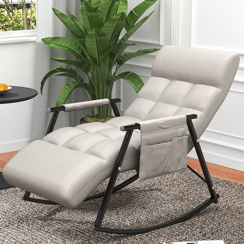 Upholstered and Metal Rocking Chair Contemporary Rocker Chair Removable Cushions