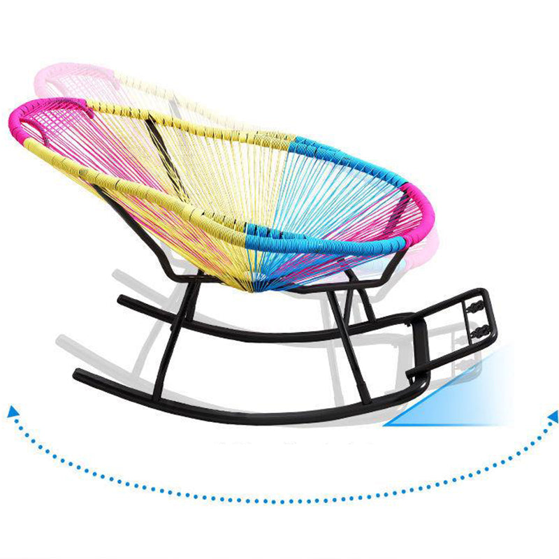 Modern Reclining Rocking Chair 29.5" x 51.2" x 35.4" Rocker Chair Spindle for Outdoor