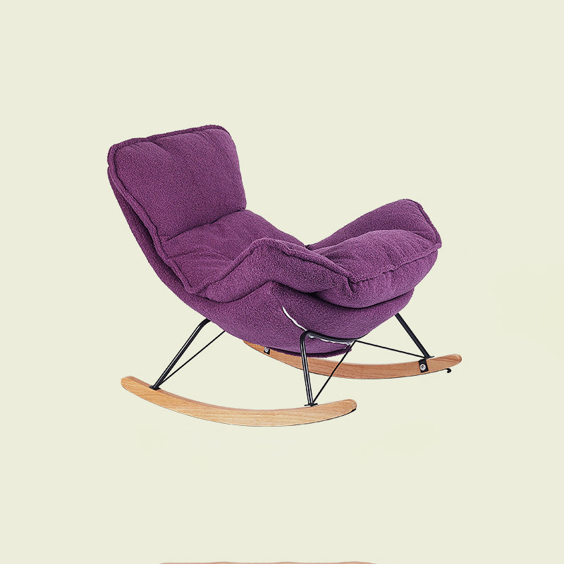 High Back Rocking Chair Ergonomic with Padded Seat Rocker Chair  with Ottoman