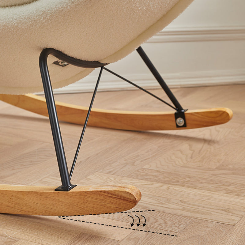 High Back Rocking Chair Ergonomic with Padded Seat Rocker Chair  with Ottoman