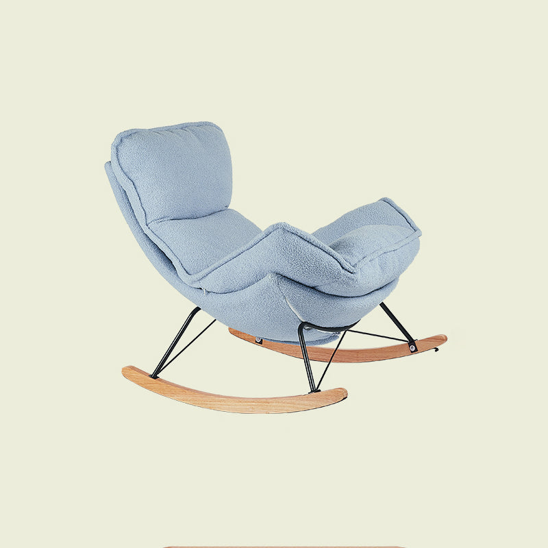 High Back Rocking Chair Ergonomic with Padded Seat Rocker Chair  with Ottoman